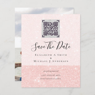 BUDGET Modern PHOTO SAVE THE DATE QR CODE RSVP