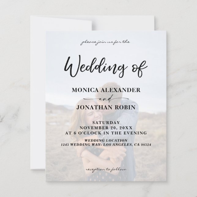 Budget Modern Photo Vertical 2 Wedding (Front)