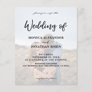 Budget Modern Photo Vertical 2 Wedding Flyer