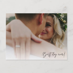 Budget Modern Photo Wedding Budget Thank You Postcard