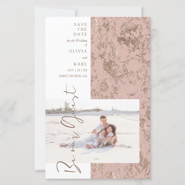 Budget Modern Rose Gold Be Our Guest Photo Couple (Front)