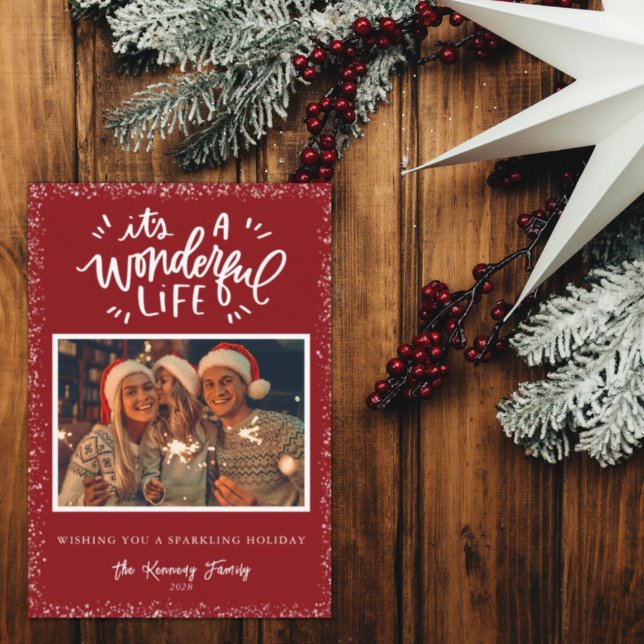 Budget Modern Rustic Photo Holiday Card  (Creator Uploaded)