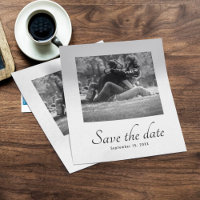 Budget Modern Save The Date Photo Wedding Invite