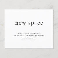 BUDGET Modern Simple New Place New Space Moving