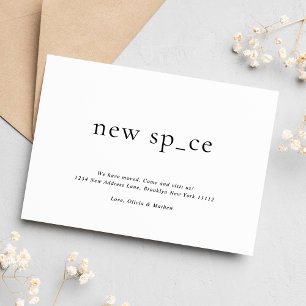 BUDGET Modern Simple New Place New Space Moving Card