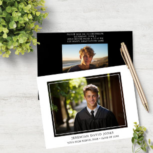 Budget Modern Simple Photo Graduation Invitation