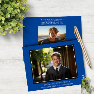 Budget Modern Simple Photo Graduation Invitation