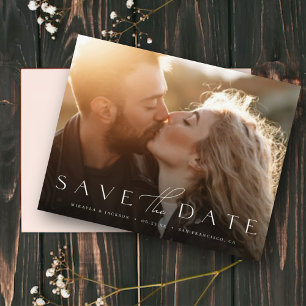 Budget Modern Stylish Photo Save the Date