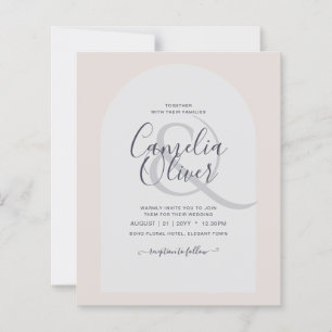Budget Modern Typography Arch Minimalist Wedding