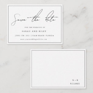 BUDGET Modern Wedding Save The Date Invitation