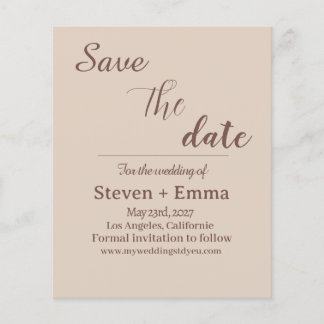 Budget modern Wedding Save the Date invitations  Flyer