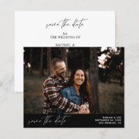 Budget Modrn Chic Photo Horizontal Save the Date B