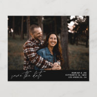 Budget Modrn Chic Photo Horizontal Save the Date B