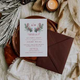 Budget Monogram Floral Wedding Invitation Flyer