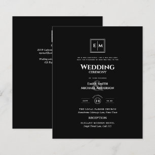 BUDGET Monogram Formal Wedding Black All in 1