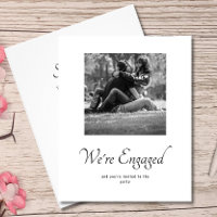Budget Monogram Wedding Engagement Photo Invite