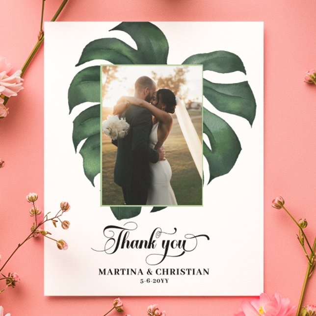 Budget Monstera Tropical Leaf Wedding Folded (Creator Uploaded)