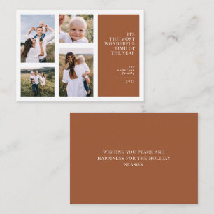 budget Most wonderful time christmas multi photo  Card