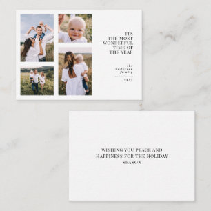 budget Most wonderful time christmas multi photo Card