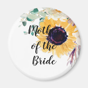 BUDGET Mother Bride Groom Wedding Gifts Sunflowers Magnet