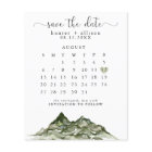 Budget Mountain Save The Date Calendar Flyer