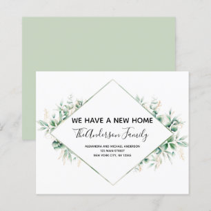 Budget Moving Announcement Eucalyptus Greenery