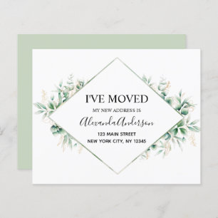 Budget Moving Announcement Eucalyptus Greenery