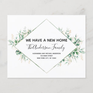 Budget Moving Announcement Eucalyptus Greenery Flyer