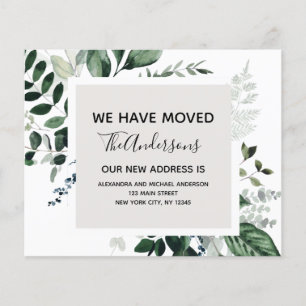 Budget Moving Announcement Eucalyptus Greenery Flyer