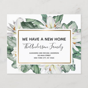 Budget Moving Announcement Tropical Floral