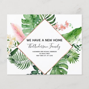 Budget Moving Announcement Tropical Floral Flyer