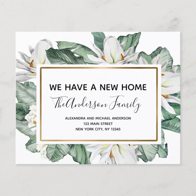 Budget Moving Announcement Tropical Floral Flyer (Front)