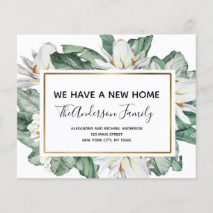 Budget Moving Announcement Tropical Floral Flyer