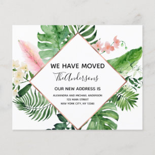 Budget Moving Announcement Tropical Floral Flyer