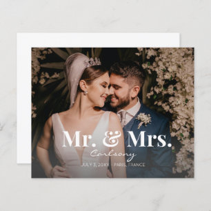 Budget Mr. & Mrs. Photo Wedding Announcement