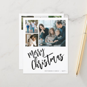 Budget multi photo Merry Christmas Holiday Card