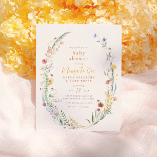 Budget Mum To Bee Wildflower Boho Girl Baby Shower