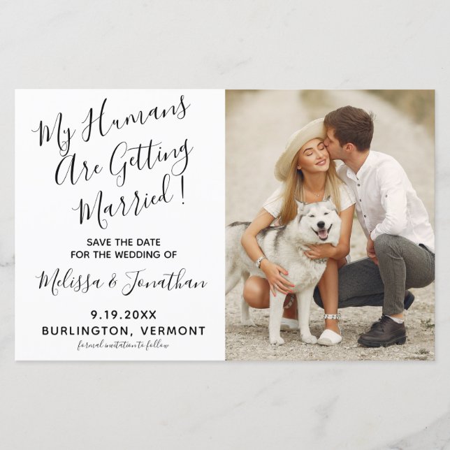 Budget My Humans Are Getting Married Dog Wedding (Front)