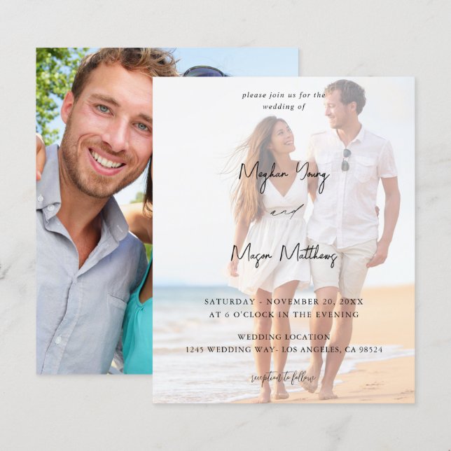 Budget Names Modern Photo 6 Wedding V3 (Front/Back)