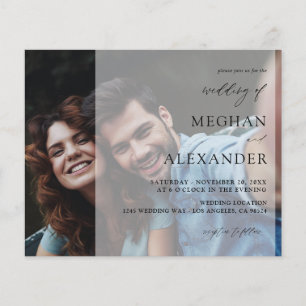 Budget Names Modern Photo 8H Wedding Flyer