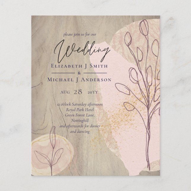 BUDGET Natural Earth Rustic Woodland Leaves (Front)