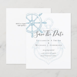 BUDGET Nautical PHOTO Save Dates Sea Beach Ocean
