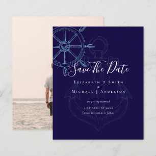 BUDGET Nautical PHOTO Save Dates Sea Beach Ocean