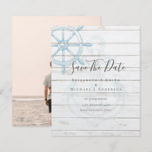 BUDGET Nautical PHOTO Save Dates Sea Beach Ocean