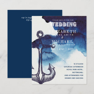 BUDGET Nautical Sailing Destination Wedding Invite