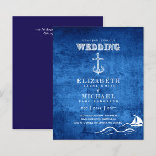 BUDGET Nautical Sailing Destination Wedding Invite