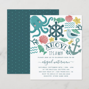 Budget Nautical Sea Critter It's A Boy Baby Shower