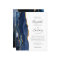 Budget Navy Blue Gold Agate Wedding Invitation