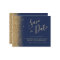 Budget Navy Blue Gold Glitter Save the Date