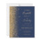 Budget Navy Blue Gold Glitter Wedding Invitation